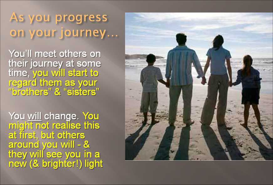 as you progress on your journey